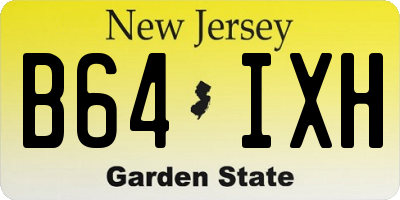 NJ license plate B64IXH
