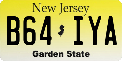 NJ license plate B64IYA