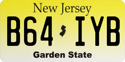NJ license plate B64IYB