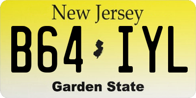 NJ license plate B64IYL