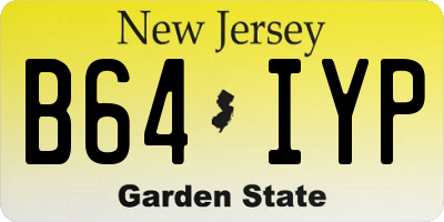 NJ license plate B64IYP