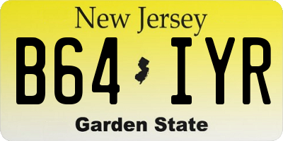 NJ license plate B64IYR