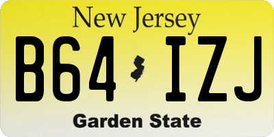 NJ license plate B64IZJ