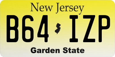 NJ license plate B64IZP
