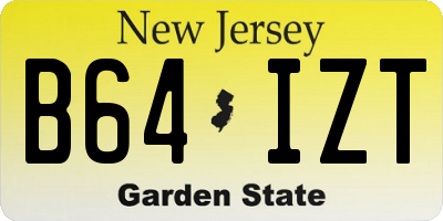 NJ license plate B64IZT