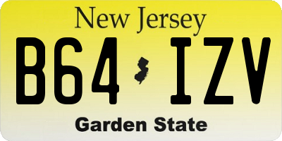 NJ license plate B64IZV