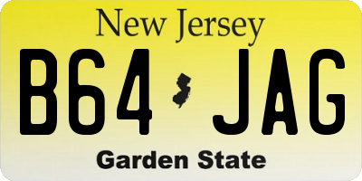 NJ license plate B64JAG