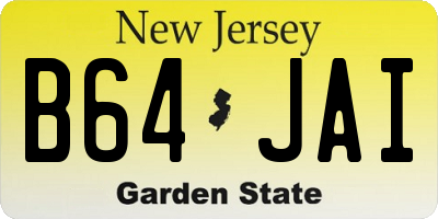 NJ license plate B64JAI