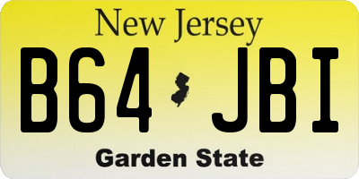 NJ license plate B64JBI