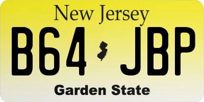 NJ license plate B64JBP