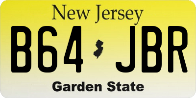 NJ license plate B64JBR