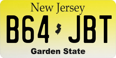 NJ license plate B64JBT
