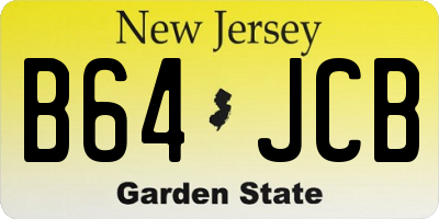 NJ license plate B64JCB
