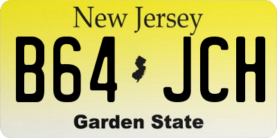 NJ license plate B64JCH