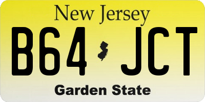 NJ license plate B64JCT