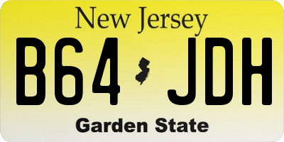 NJ license plate B64JDH