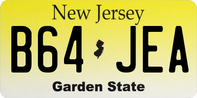 NJ license plate B64JEA