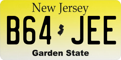 NJ license plate B64JEE