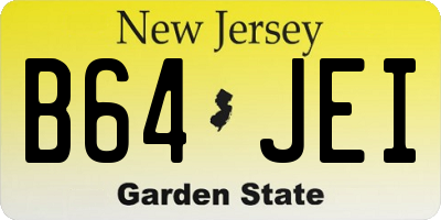 NJ license plate B64JEI