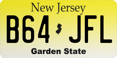 NJ license plate B64JFL