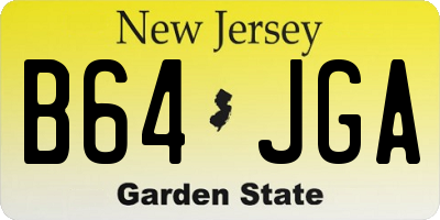 NJ license plate B64JGA