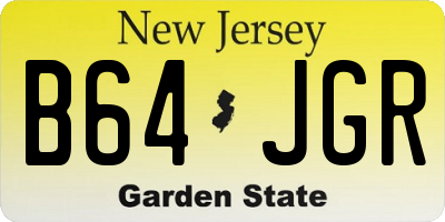 NJ license plate B64JGR