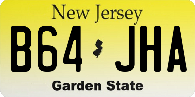 NJ license plate B64JHA