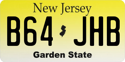 NJ license plate B64JHB