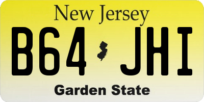 NJ license plate B64JHI