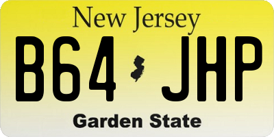 NJ license plate B64JHP