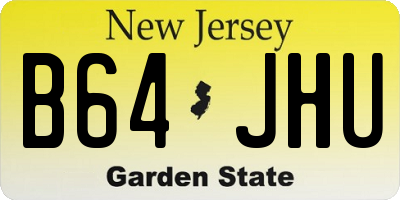 NJ license plate B64JHU