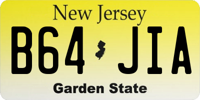 NJ license plate B64JIA