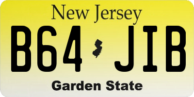 NJ license plate B64JIB