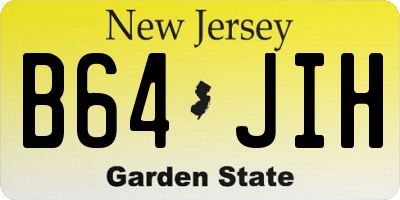 NJ license plate B64JIH