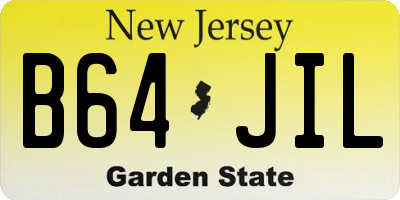 NJ license plate B64JIL