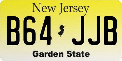 NJ license plate B64JJB
