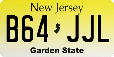 NJ license plate B64JJL
