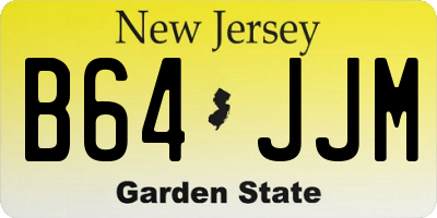 NJ license plate B64JJM