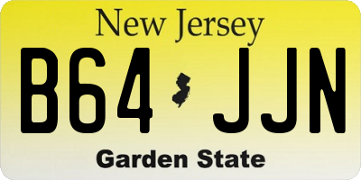 NJ license plate B64JJN