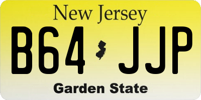 NJ license plate B64JJP
