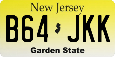 NJ license plate B64JKK