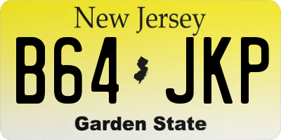 NJ license plate B64JKP