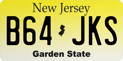 NJ license plate B64JKS