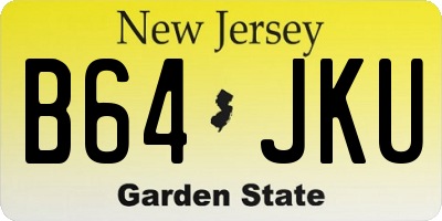 NJ license plate B64JKU