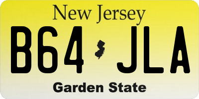 NJ license plate B64JLA