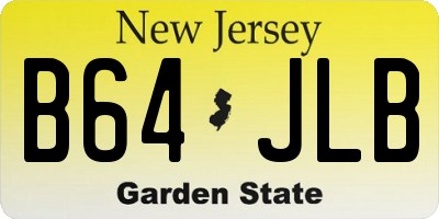 NJ license plate B64JLB