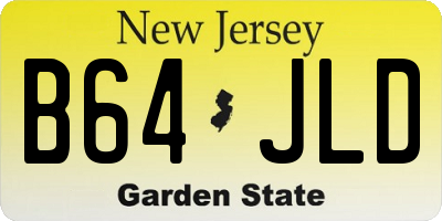 NJ license plate B64JLD