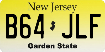 NJ license plate B64JLF