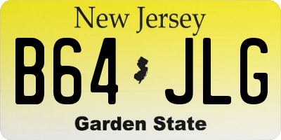NJ license plate B64JLG