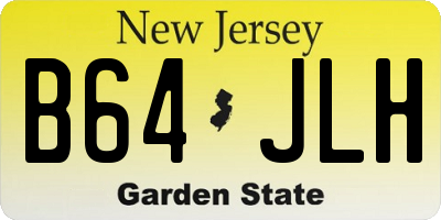 NJ license plate B64JLH